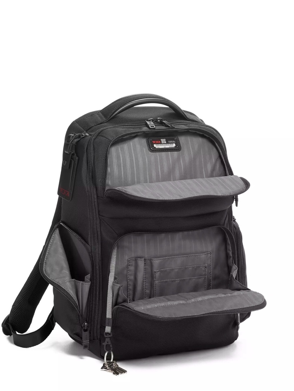 Tumi Black Travel Backpack with Organized Compartments